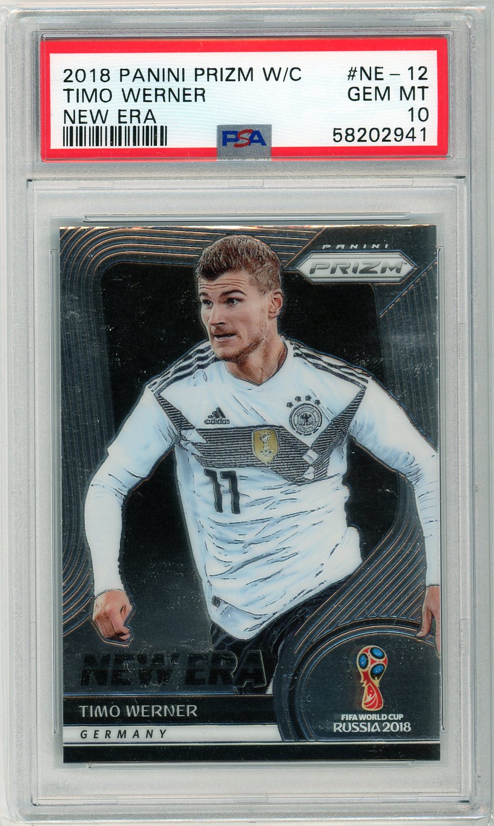 PSA 10 Timo Werner // 2018 Panini prizm world cup // New era