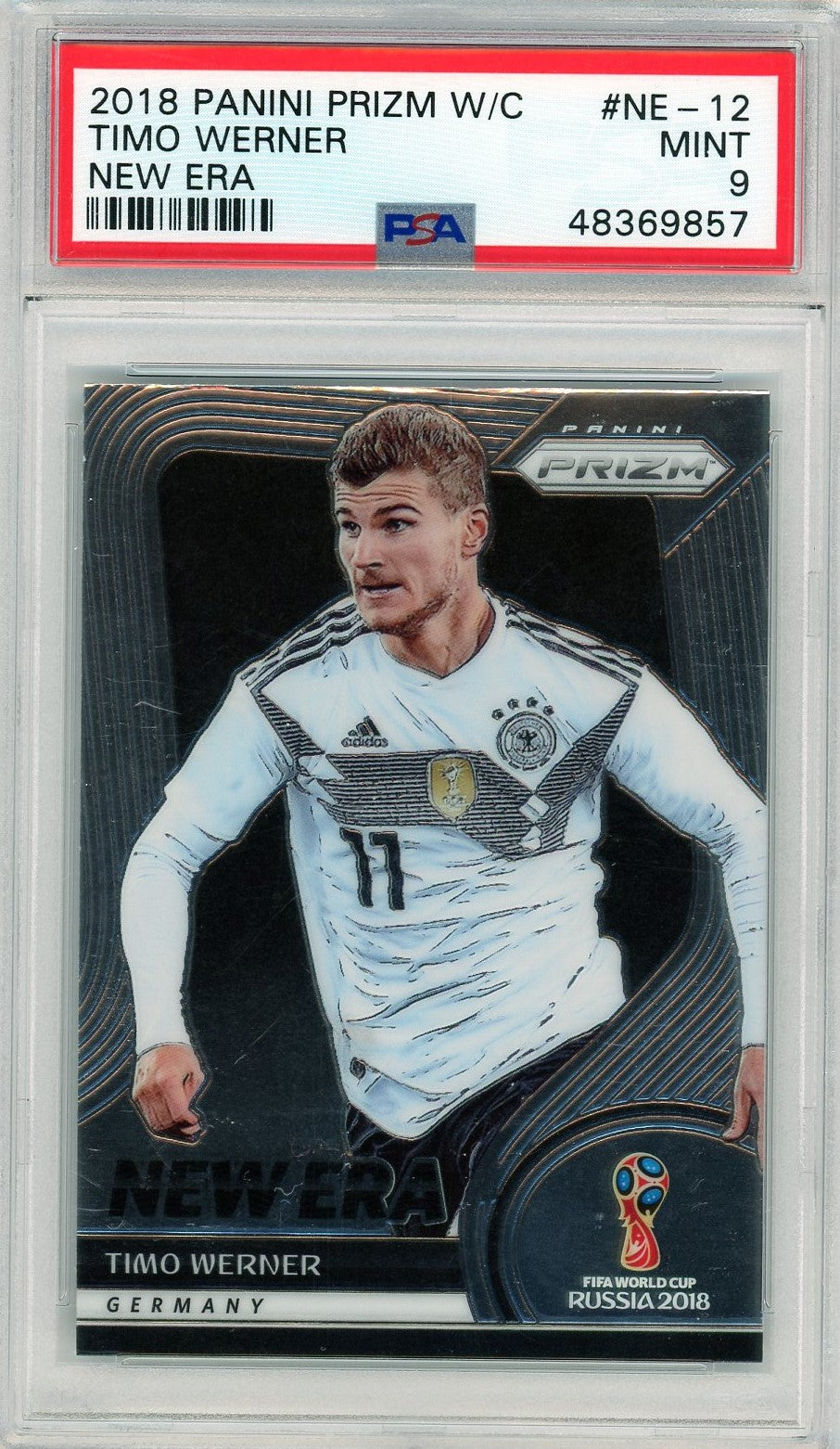 PSA 9 Timo Werner // New Era // 2018 Panini Prizm world cup Russia