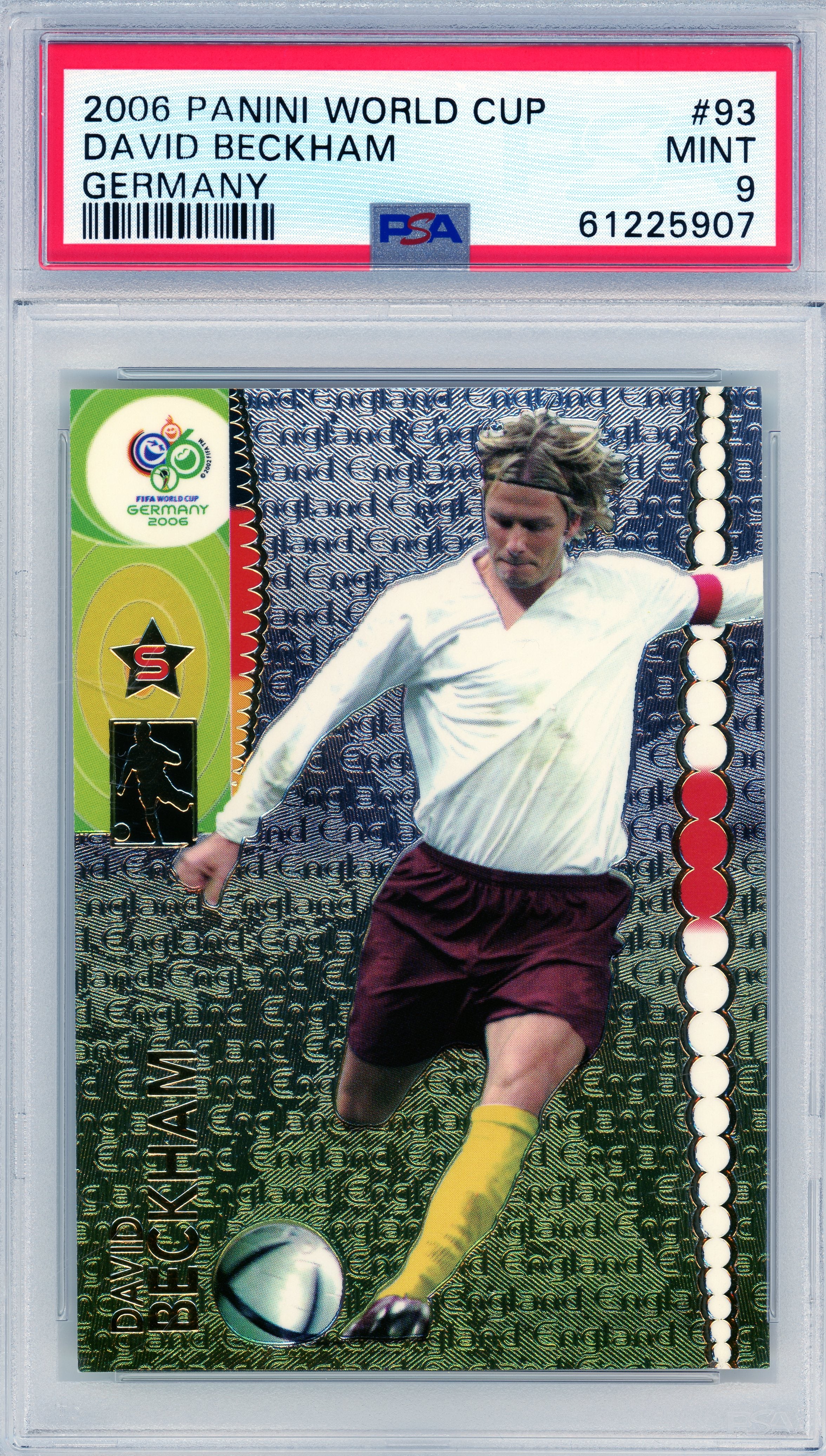 PSA 9 David Beckham // 2006 Panini world cup Germany #93